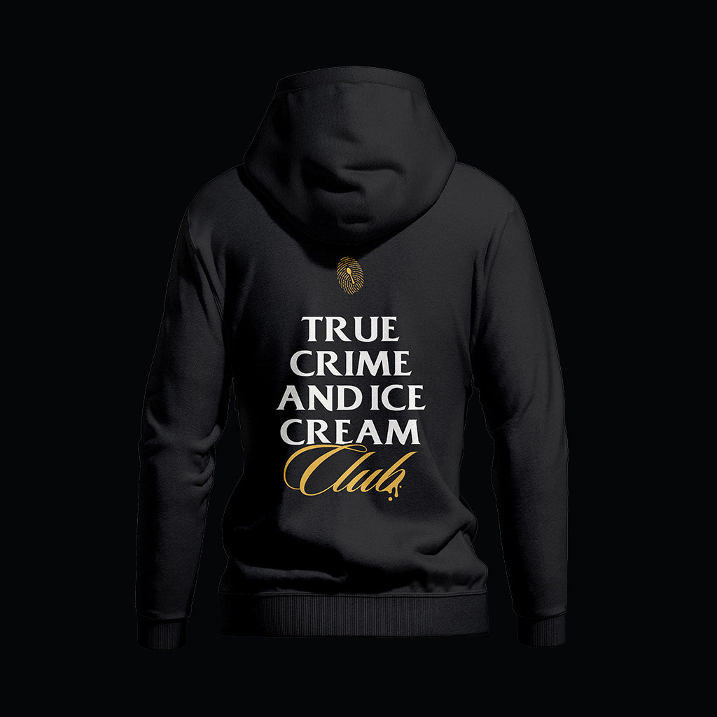 Black True Crime & Ice Cream Club Hoodie
